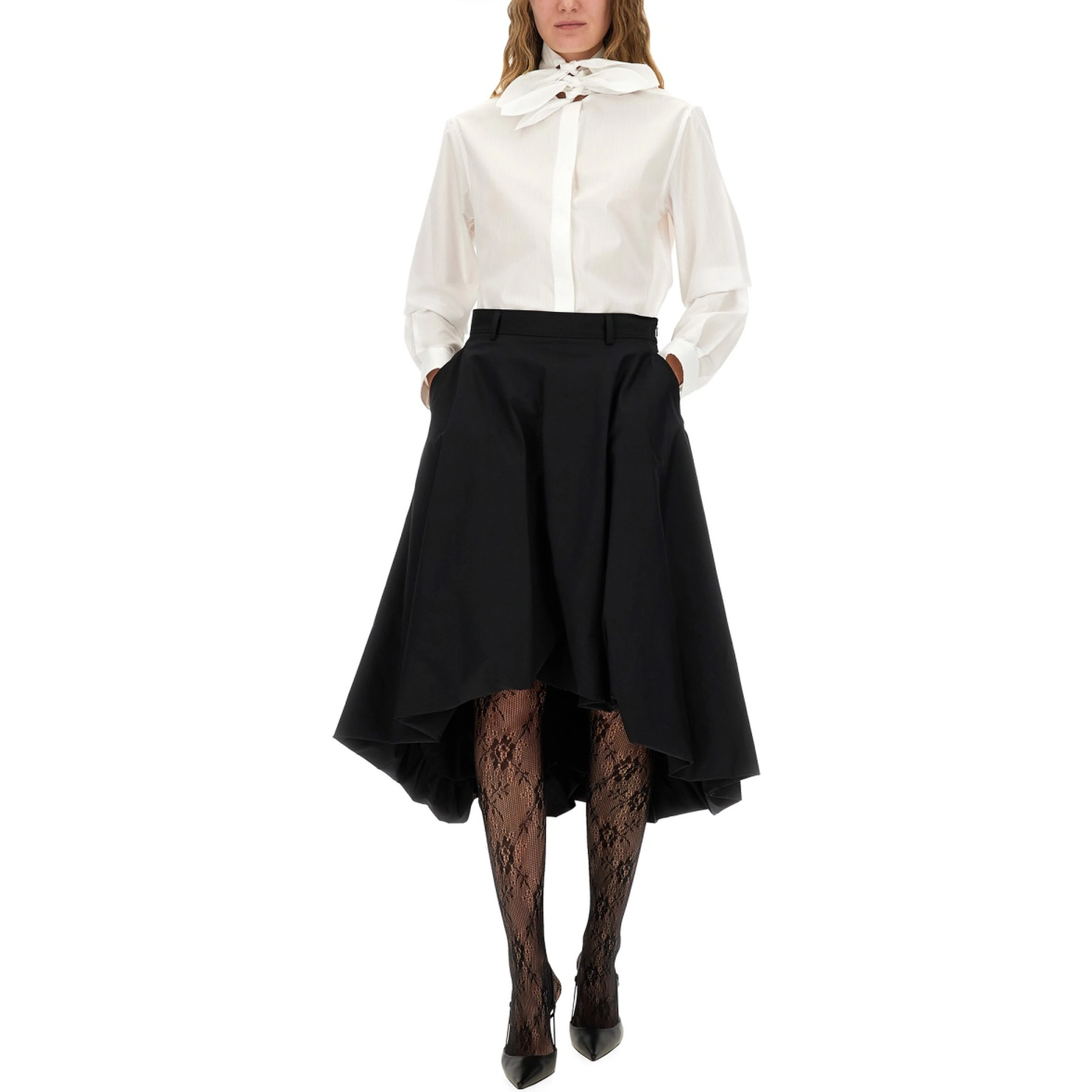 COTTON POPLIN SKIRT