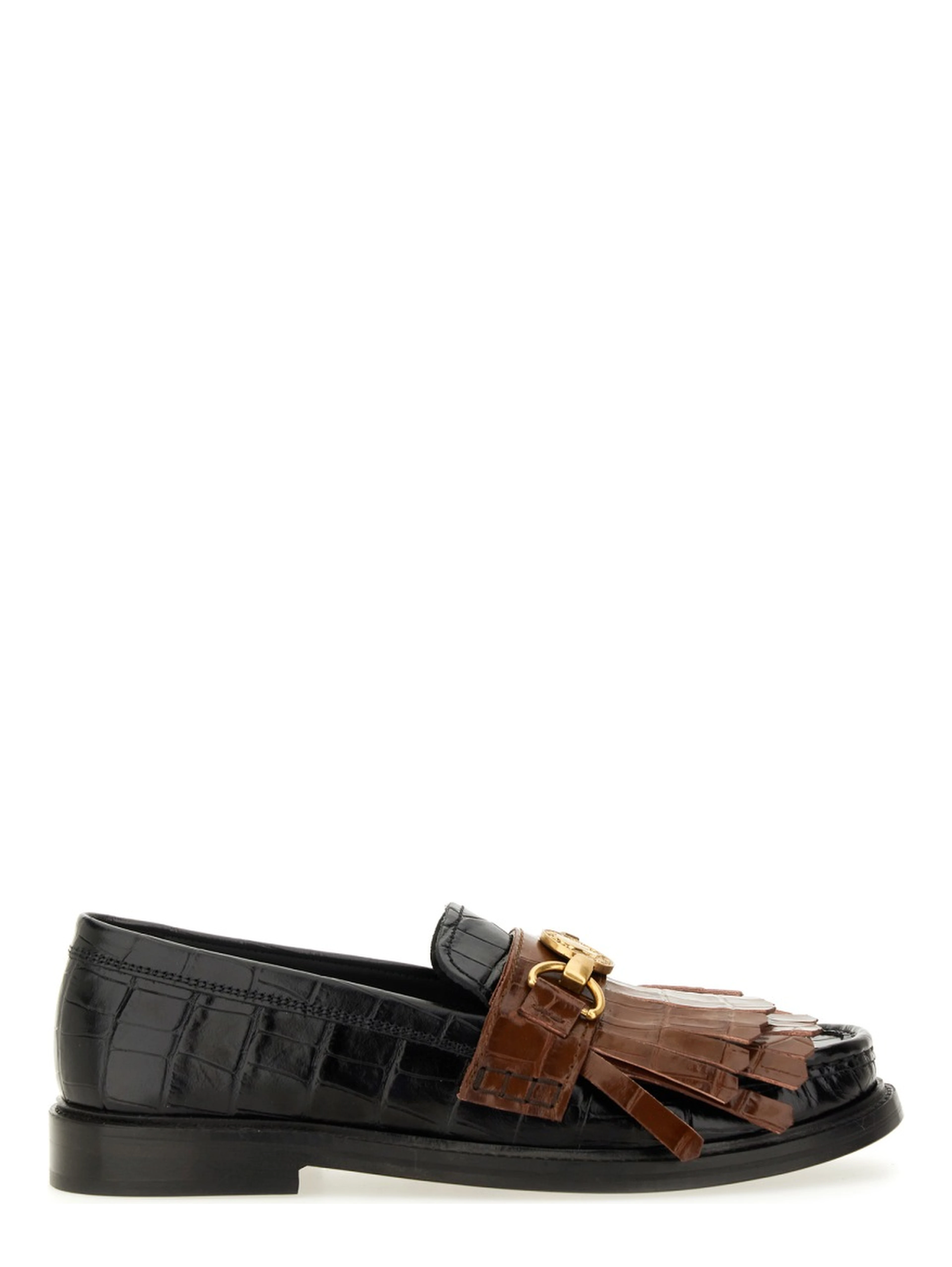MOCCASIN WITH BANGS AND COIN