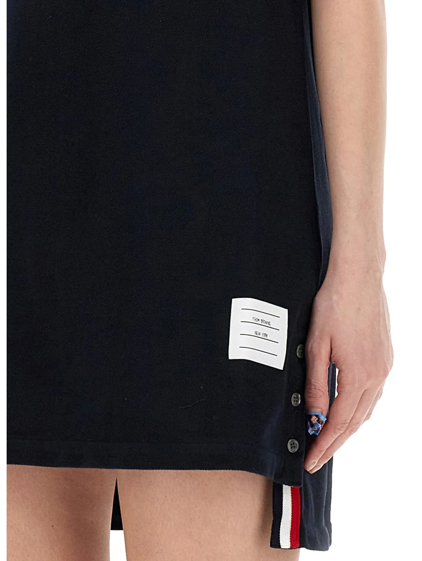 COTTON PIQUE POLO SHIRT DRESS