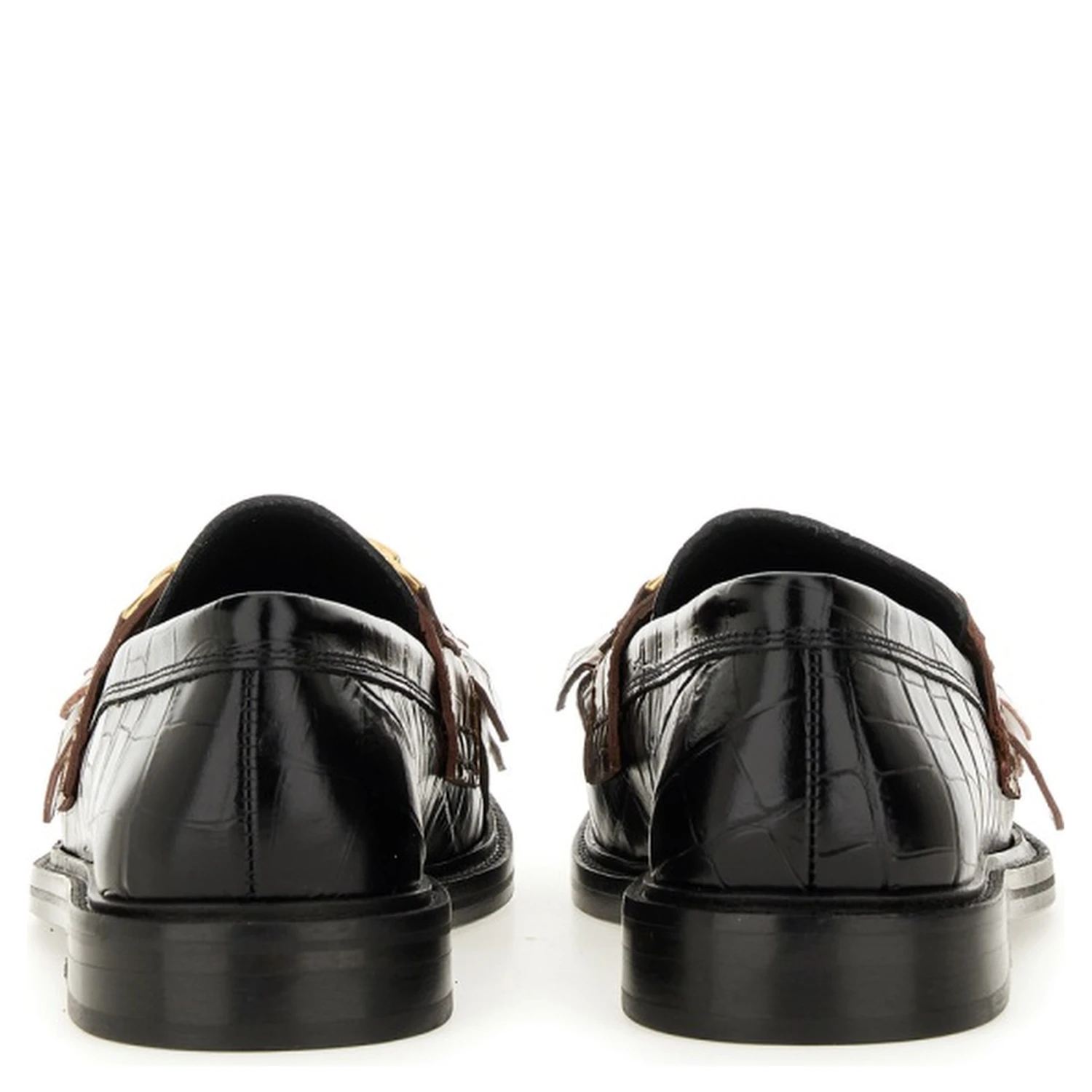 MOCCASIN WITH BANGS AND COIN