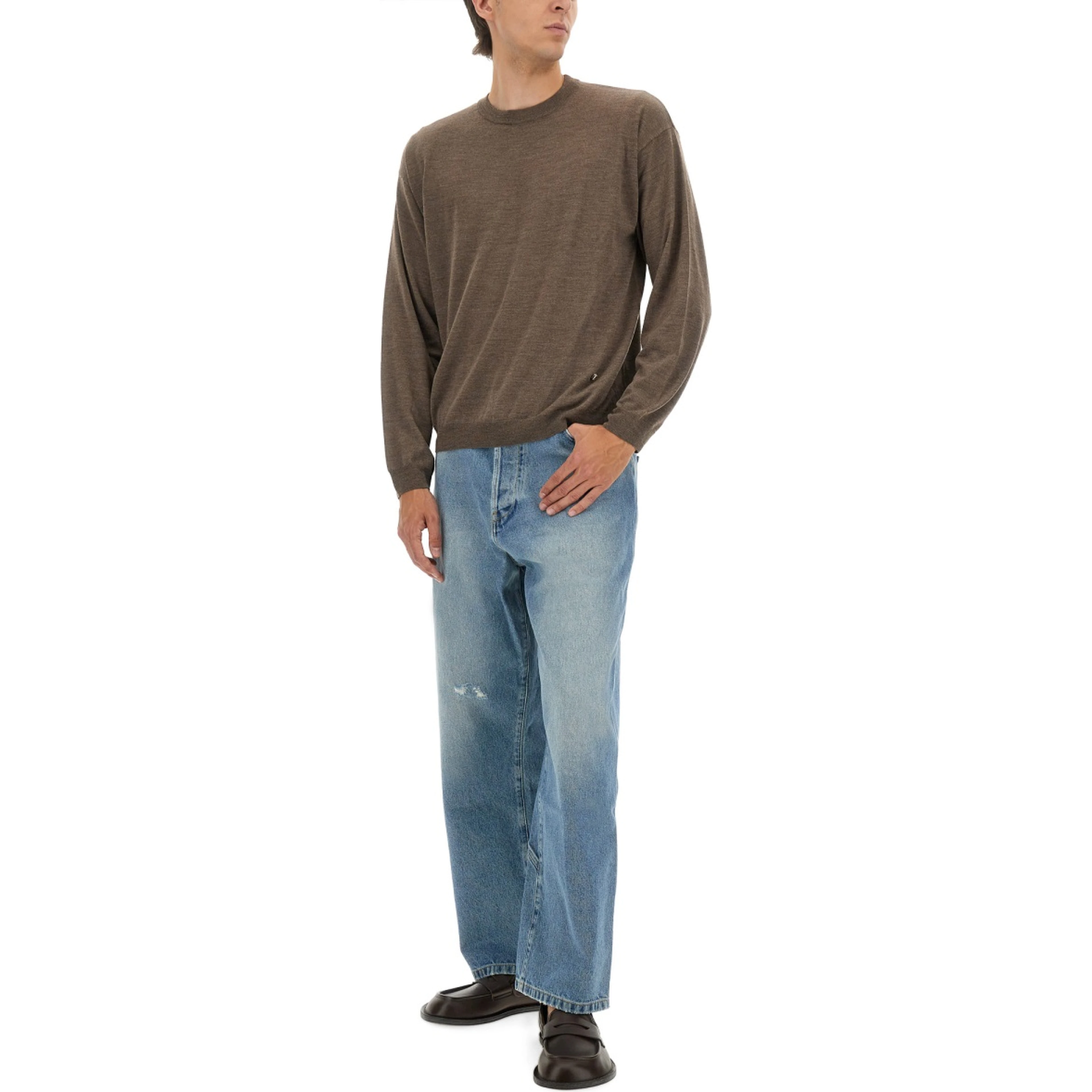 WOOL AND SILK PULLOVER