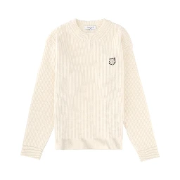 RIBBED KNIT WITH FOX PATCH