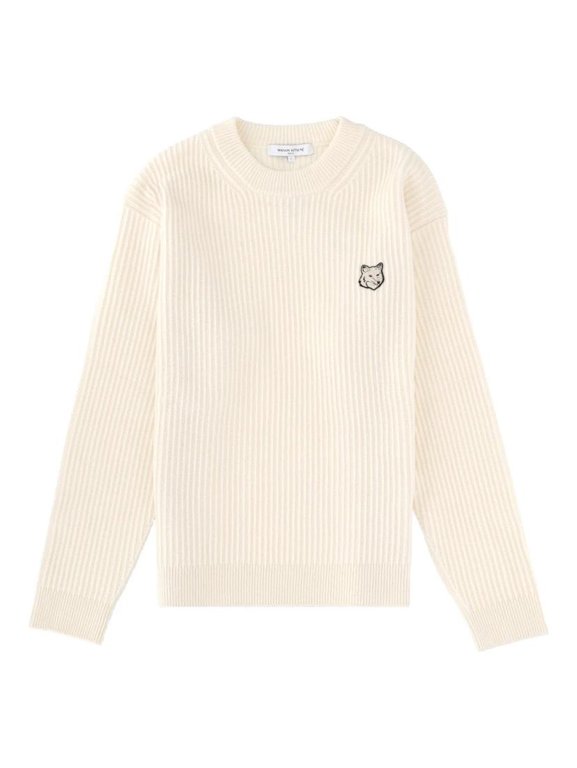RIBBED KNIT WITH FOX PATCH