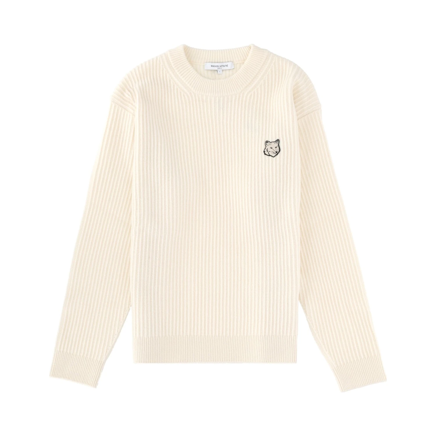 RIBBED KNIT WITH FOX PATCH