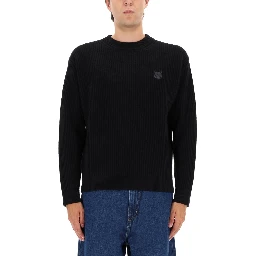 RIBBED KNIT WITH FOX PATCH