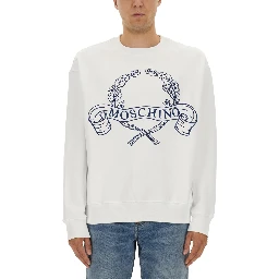 SWEATSHIRT WITH LAUREL CROWN LOGO EMBROIDERY