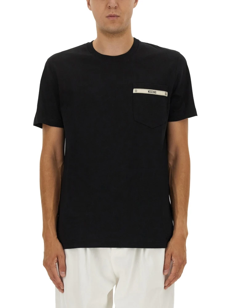 T-SHIRT WITH LOGO RIBBON