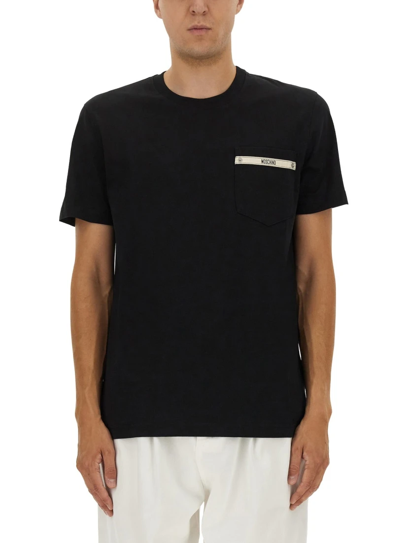 T-SHIRT WITH LOGO RIBBON