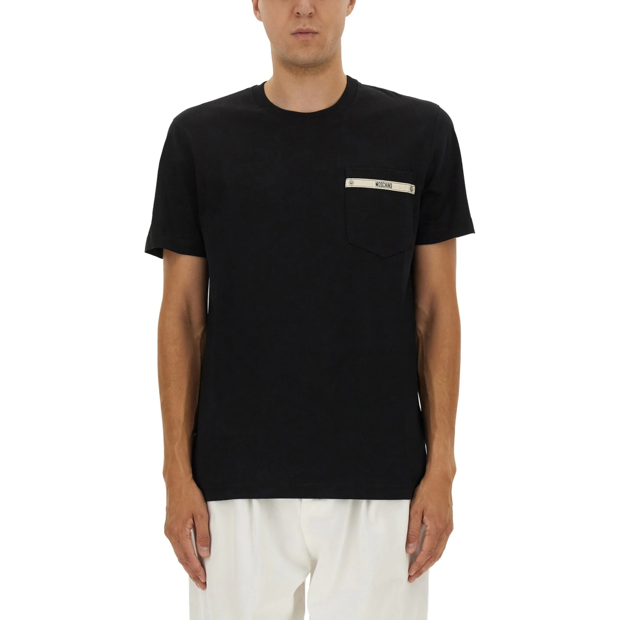 T-SHIRT WITH LOGO RIBBON