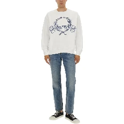 SWEATSHIRT WITH LAUREL CROWN LOGO EMBROIDERY