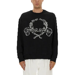 SWEATSHIRT WITH LAUREL CROWN LOGO EMBROIDERY