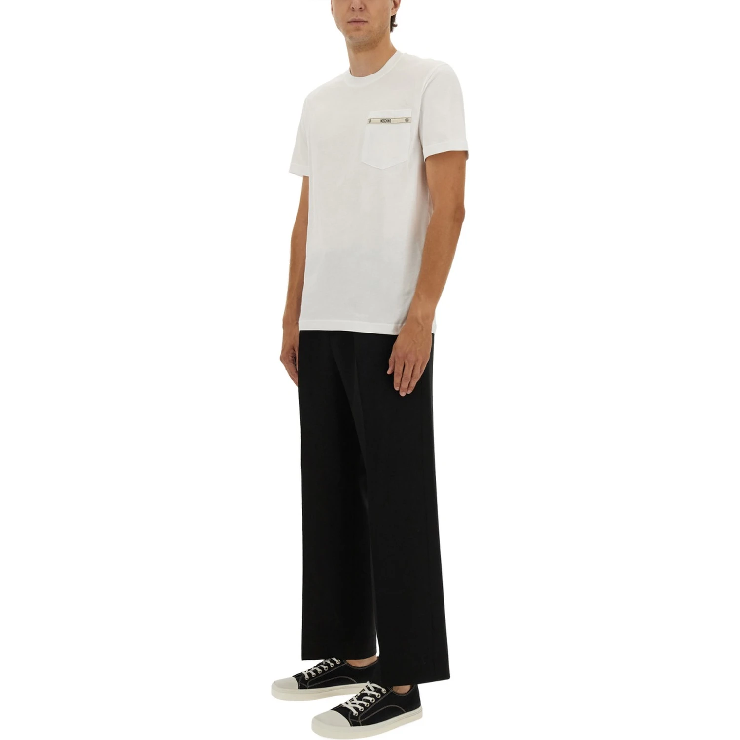 T-SHIRT WITH LOGO RIBBON