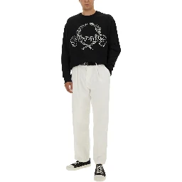 SWEATSHIRT WITH LAUREL CROWN LOGO EMBROIDERY