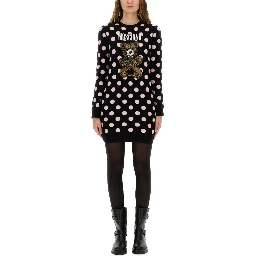 POLKA DOT DRESS WITH LOGO