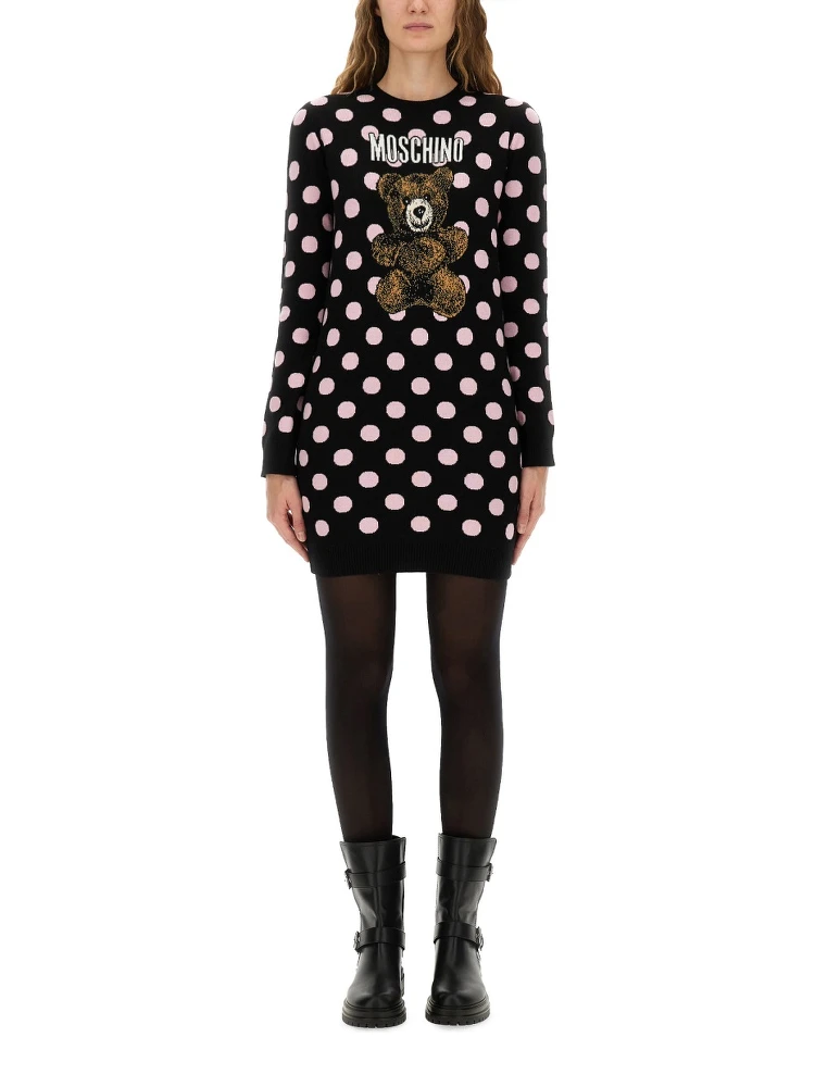 POLKA DOT DRESS WITH LOGO