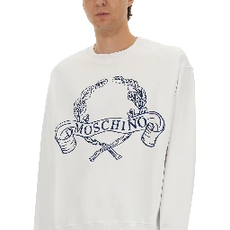 SWEATSHIRT WITH LAUREL CROWN LOGO EMBROIDERY
