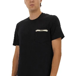 T-SHIRT WITH LOGO RIBBON