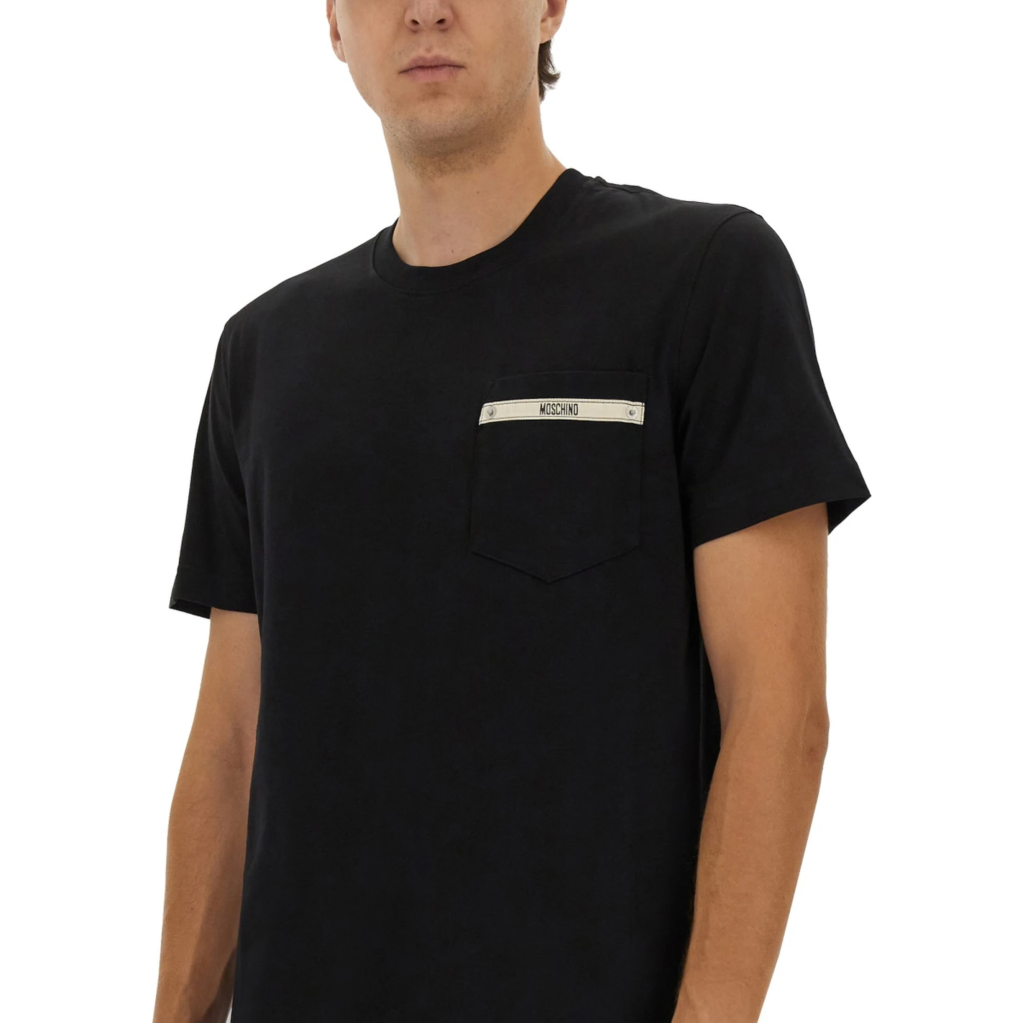 T-SHIRT WITH LOGO RIBBON