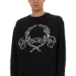 SWEATSHIRT WITH LAUREL CROWN LOGO EMBROIDERY