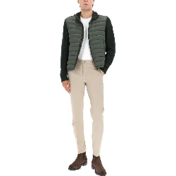 HYBRID JACKET WITH KNITTED SLEEVES