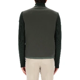 HYBRID JACKET WITH KNITTED SLEEVES
