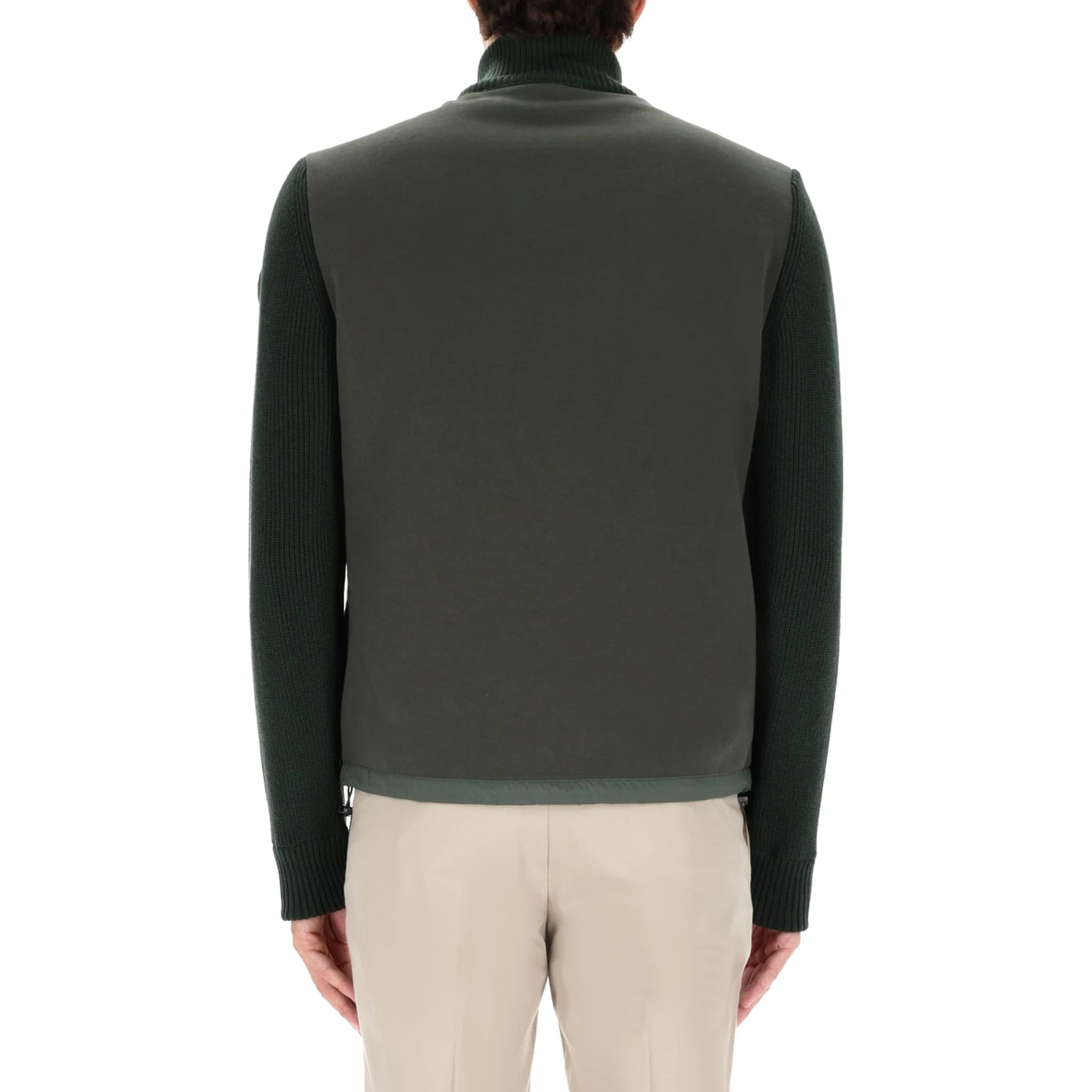 HYBRID JACKET WITH KNITTED SLEEVES