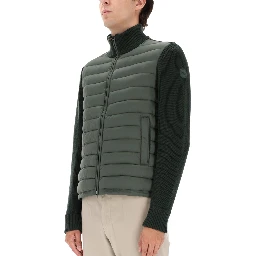 HYBRID JACKET WITH KNITTED SLEEVES