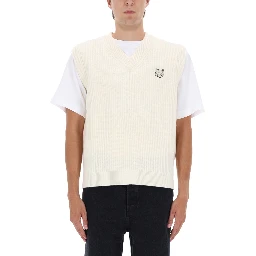 RIBBED VEST WITH FOX PATCH