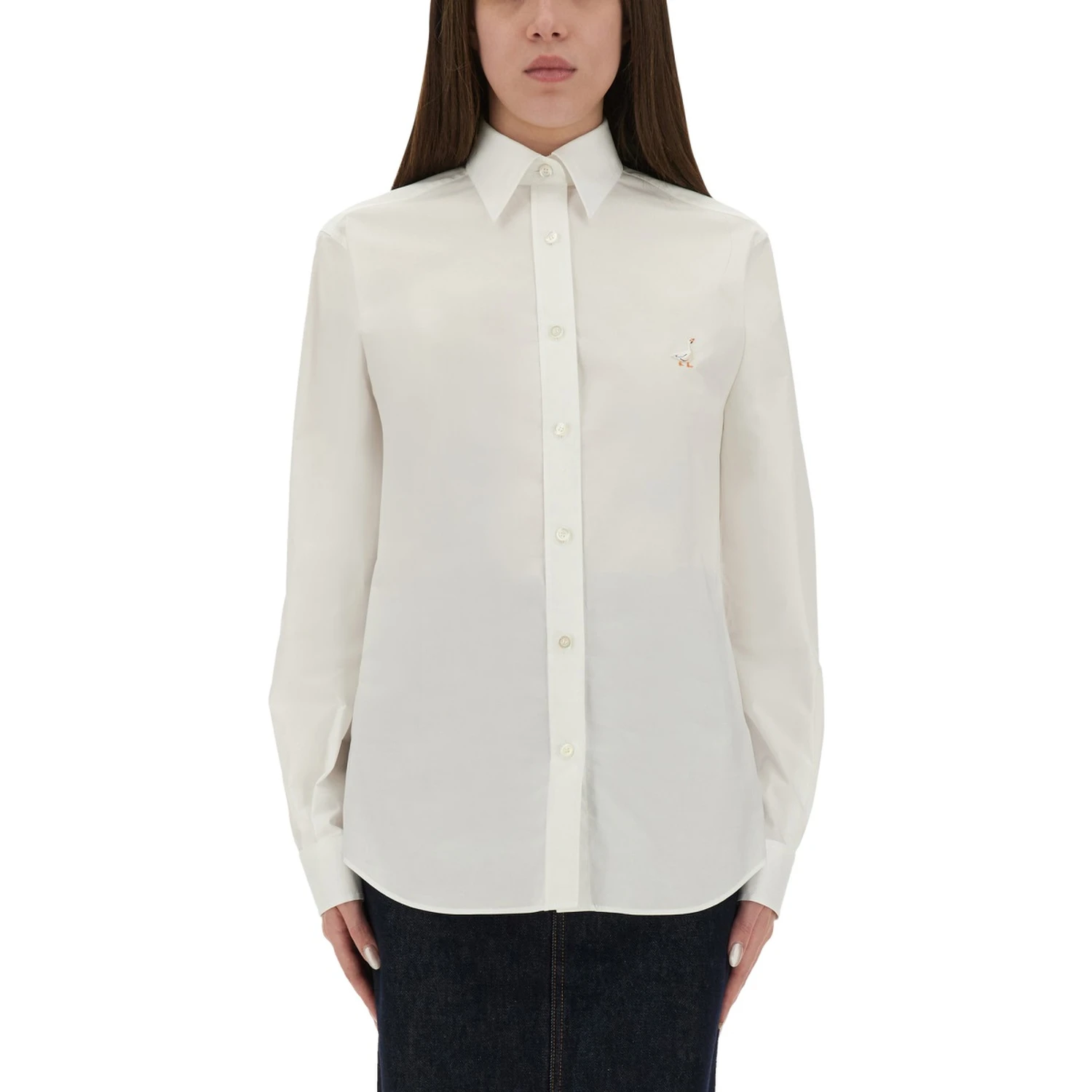 SHIRT WITH "GOOSE" EMBROIDERY
