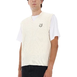 RIBBED VEST WITH FOX PATCH