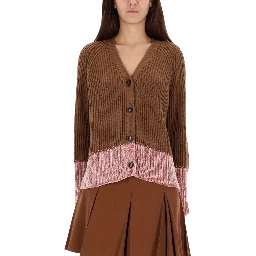 CARDIGAN WITH "COLOR BLOCK" PATTERN