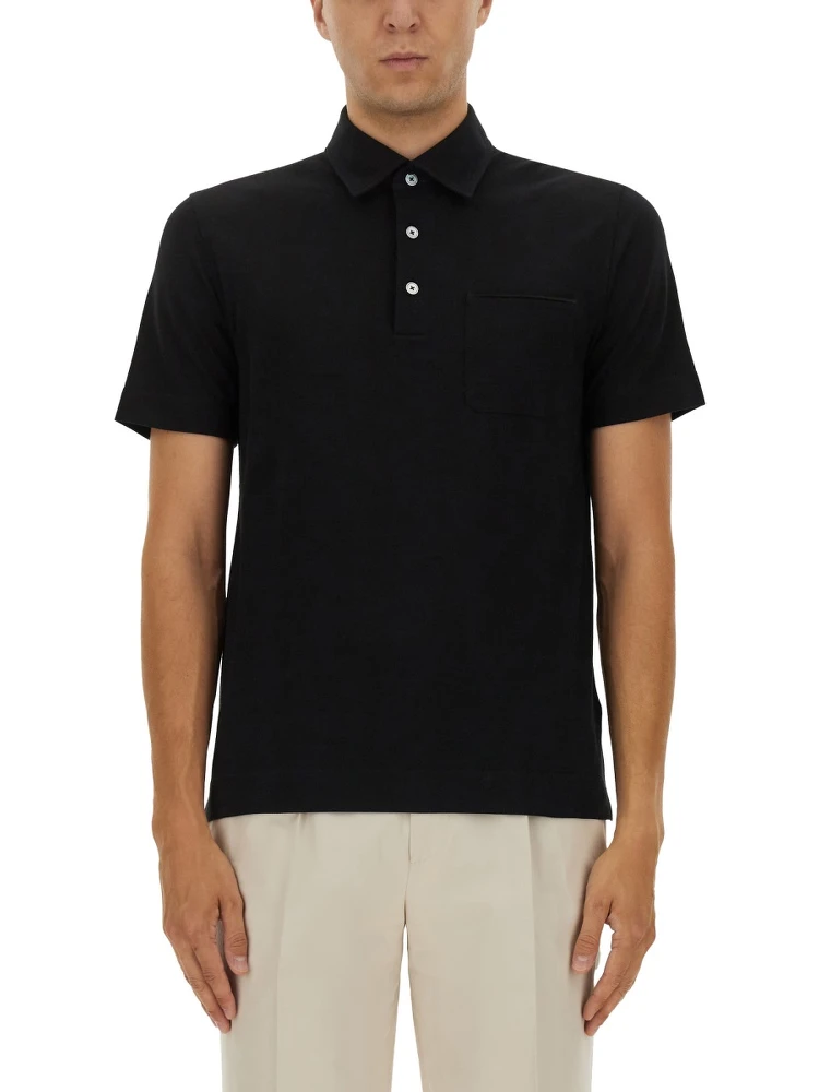 COTTON POLO SHIRT WITH POCKET