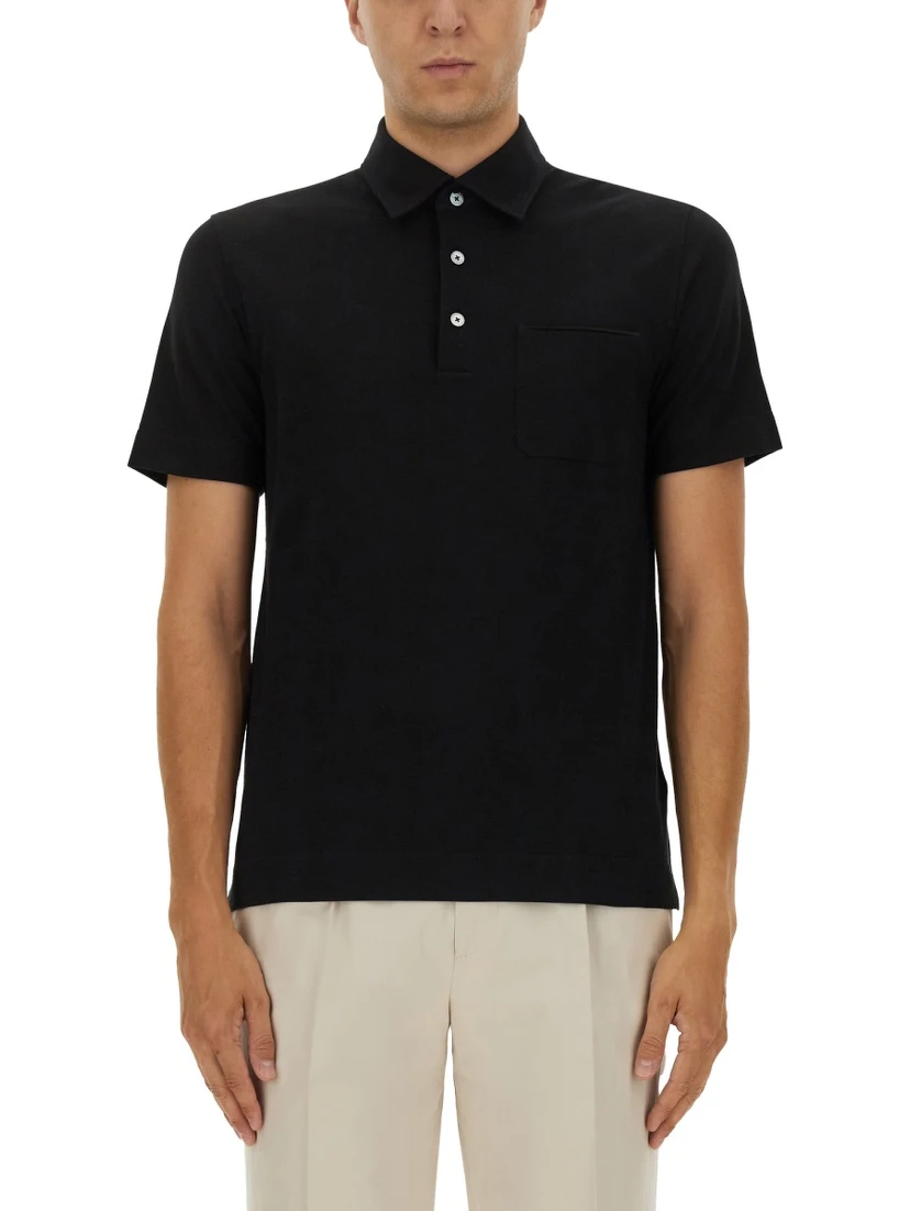 COTTON POLO SHIRT WITH POCKET