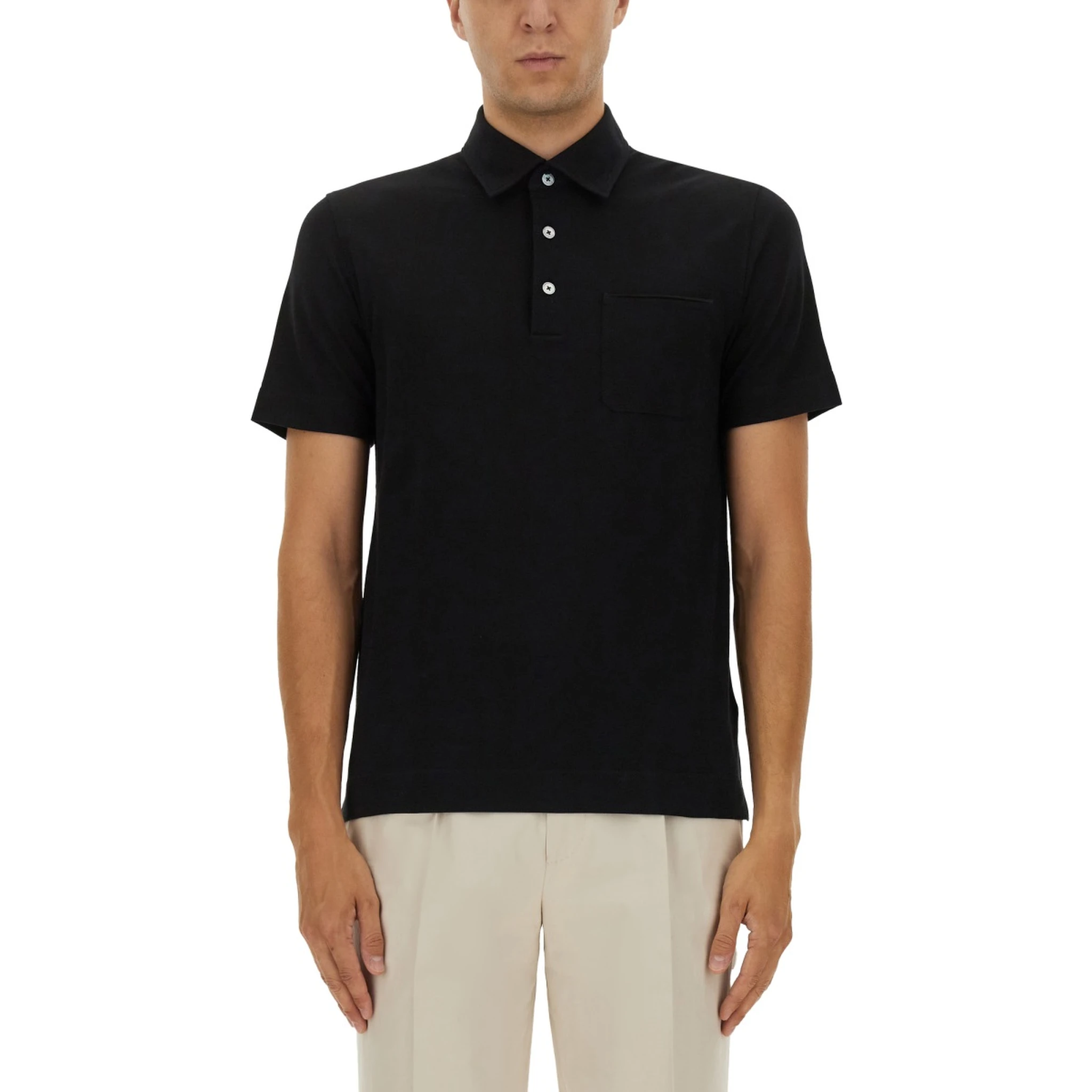 COTTON POLO SHIRT WITH POCKET