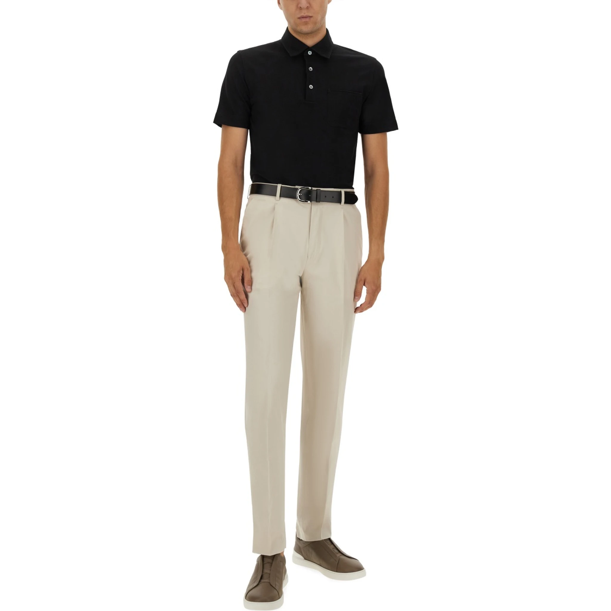 COTTON POLO SHIRT WITH POCKET