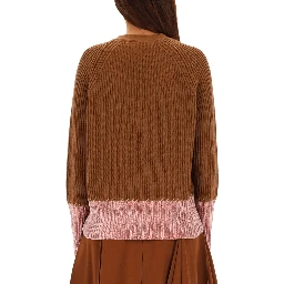 CARDIGAN WITH "COLOR BLOCK" PATTERN