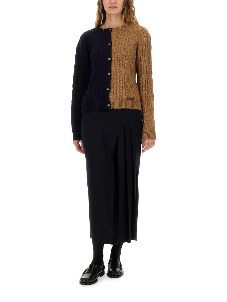 TWO-TONE ALPACA BLEND CARDIGAN alternative