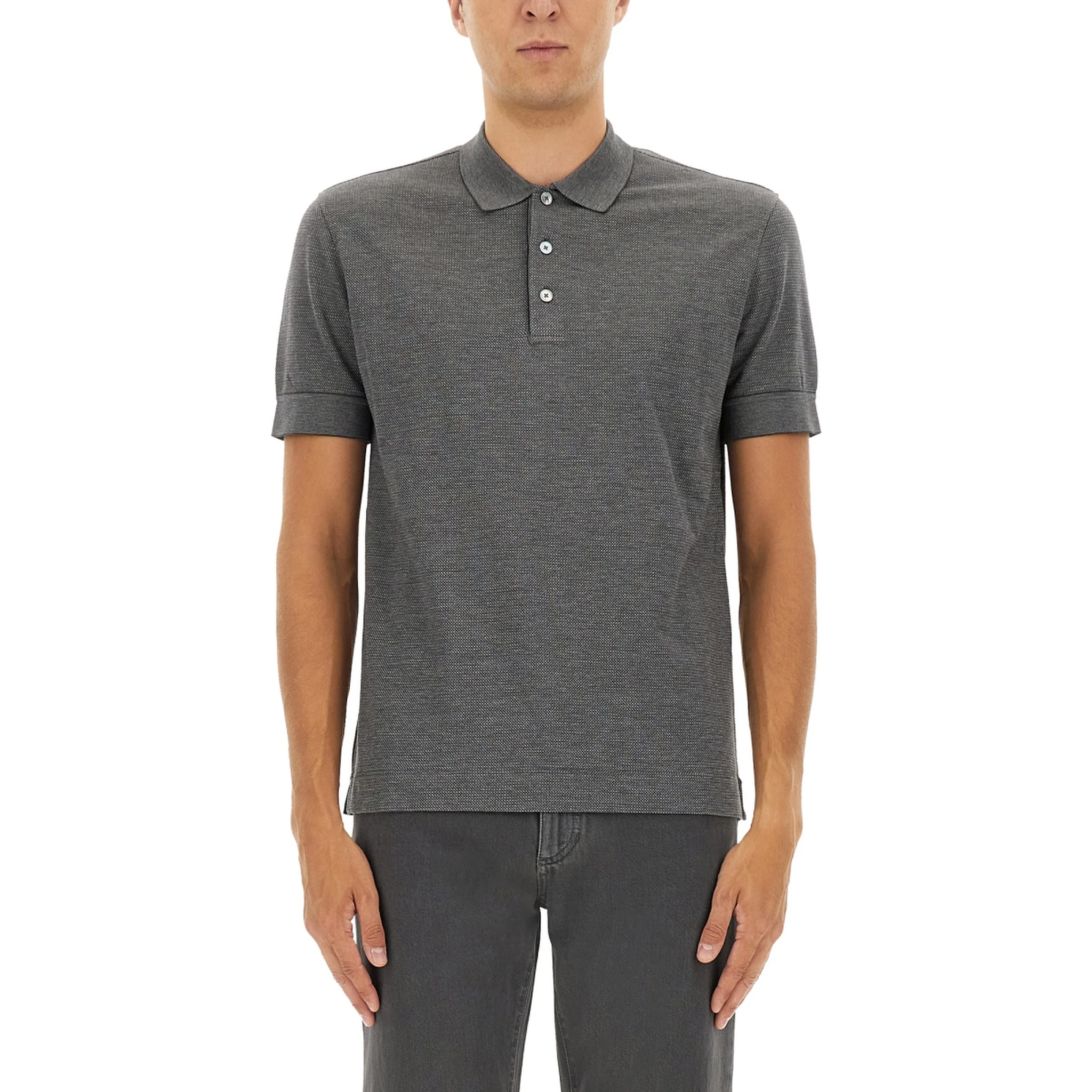 COTTON BLEND POLO SHIRT