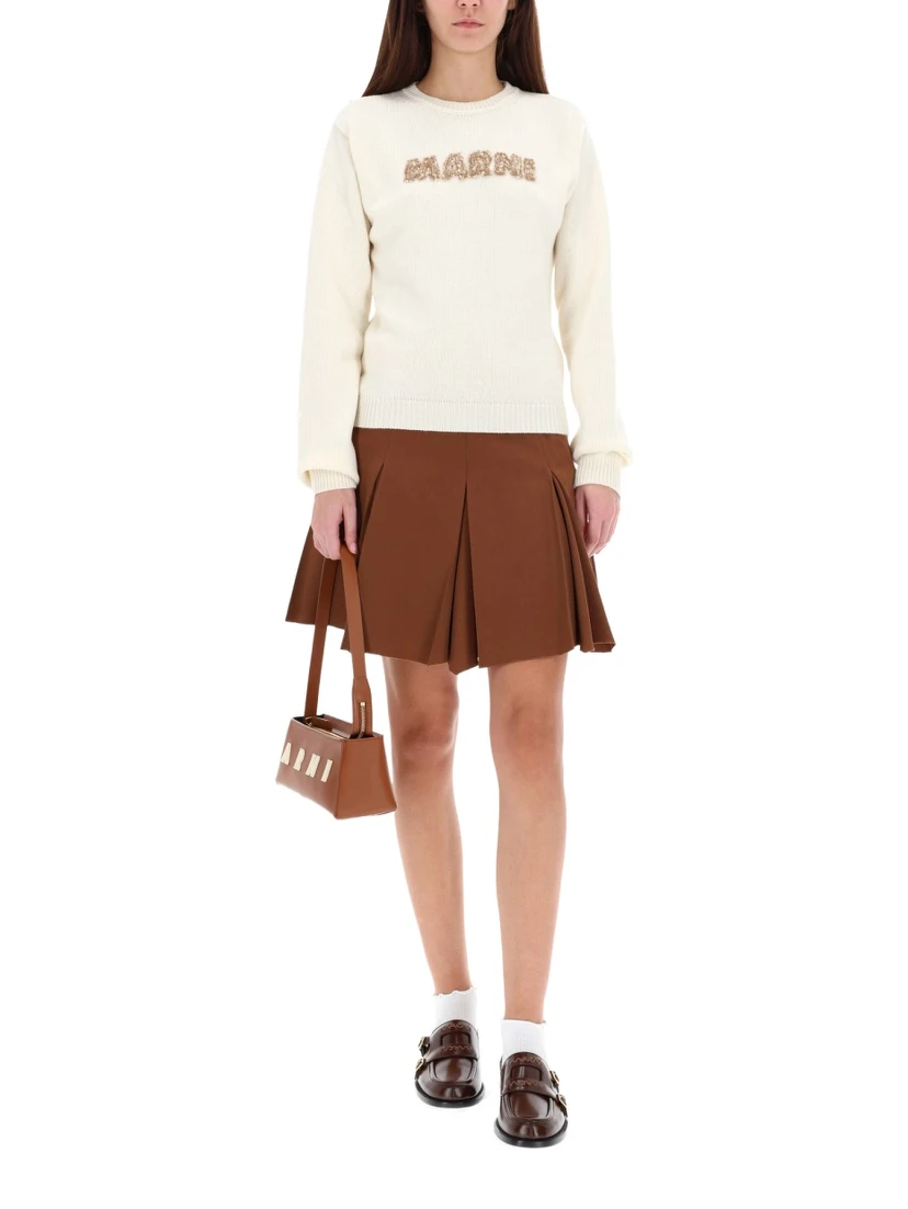 PLEATED MINISKIRT