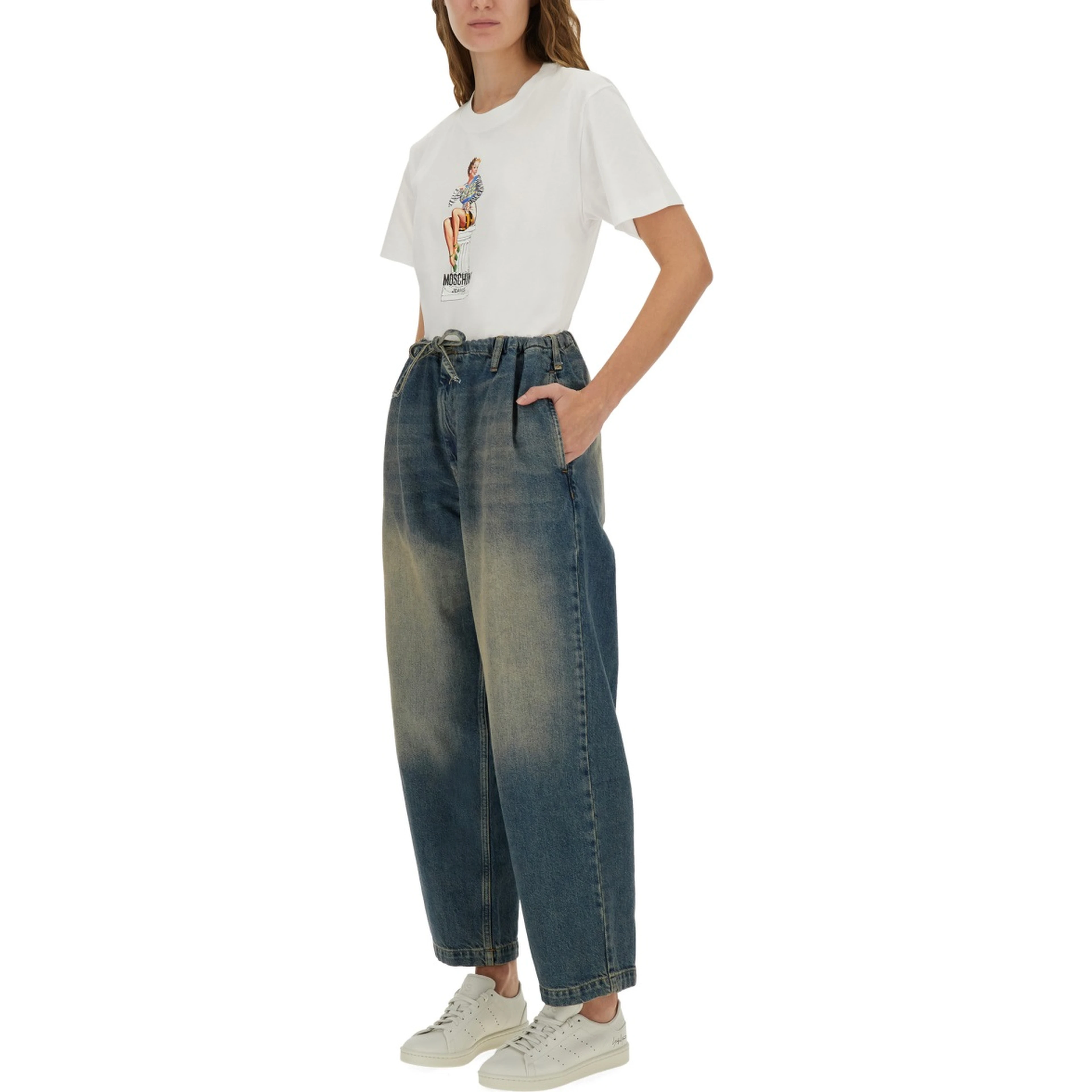 COTTON DENIM PANTS