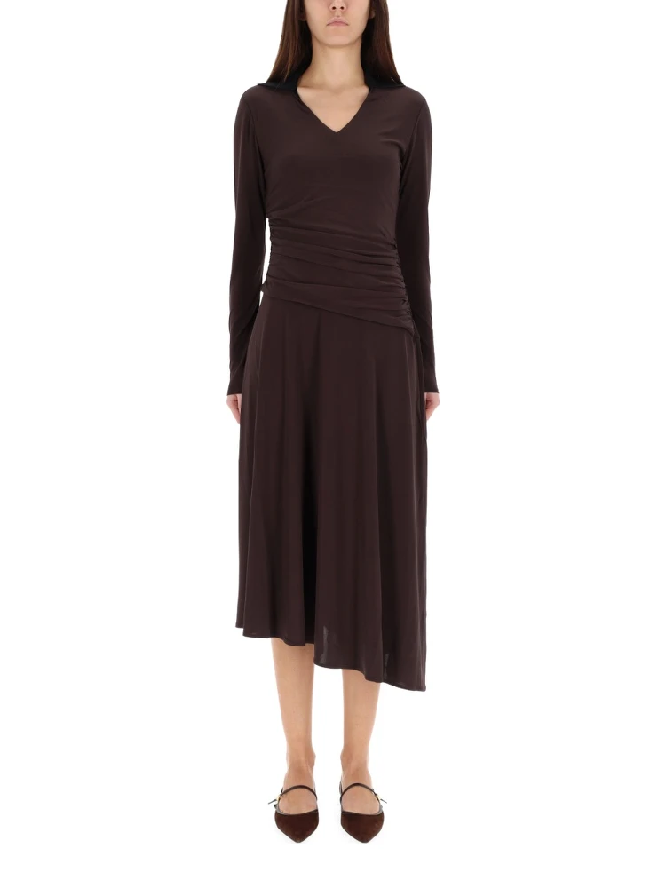 ASYMMETRICAL MIDI DRESS