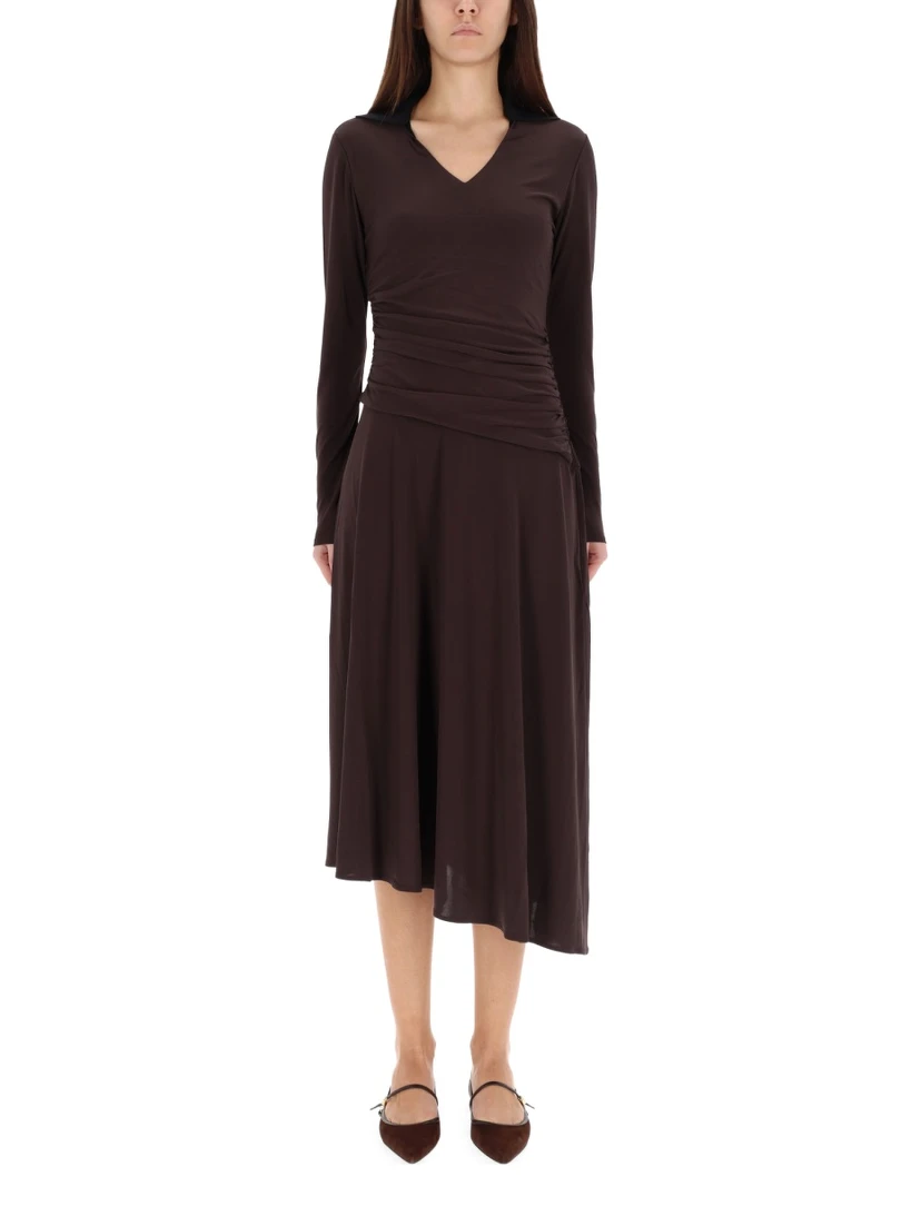 ASYMMETRICAL MIDI DRESS