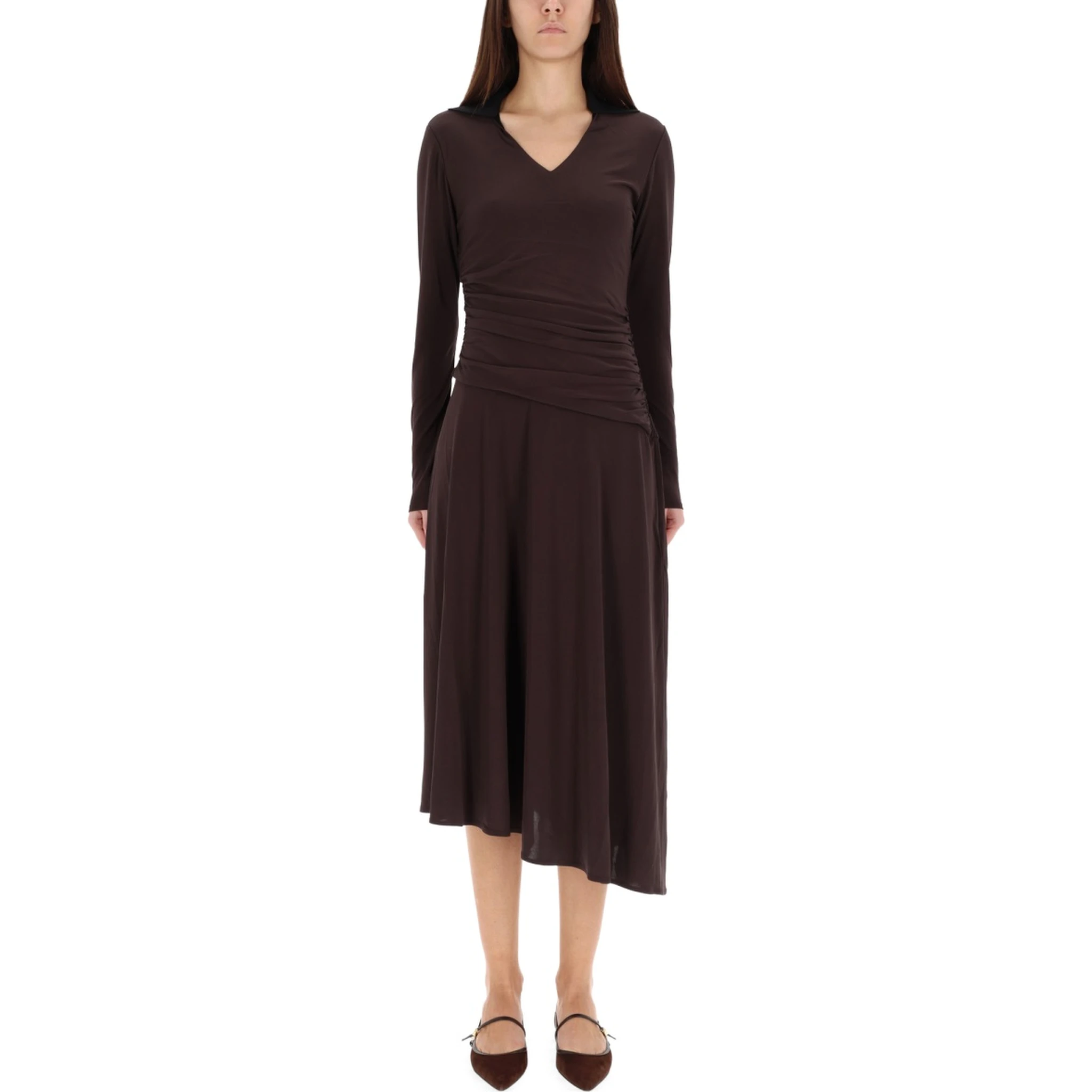 ASYMMETRICAL MIDI DRESS