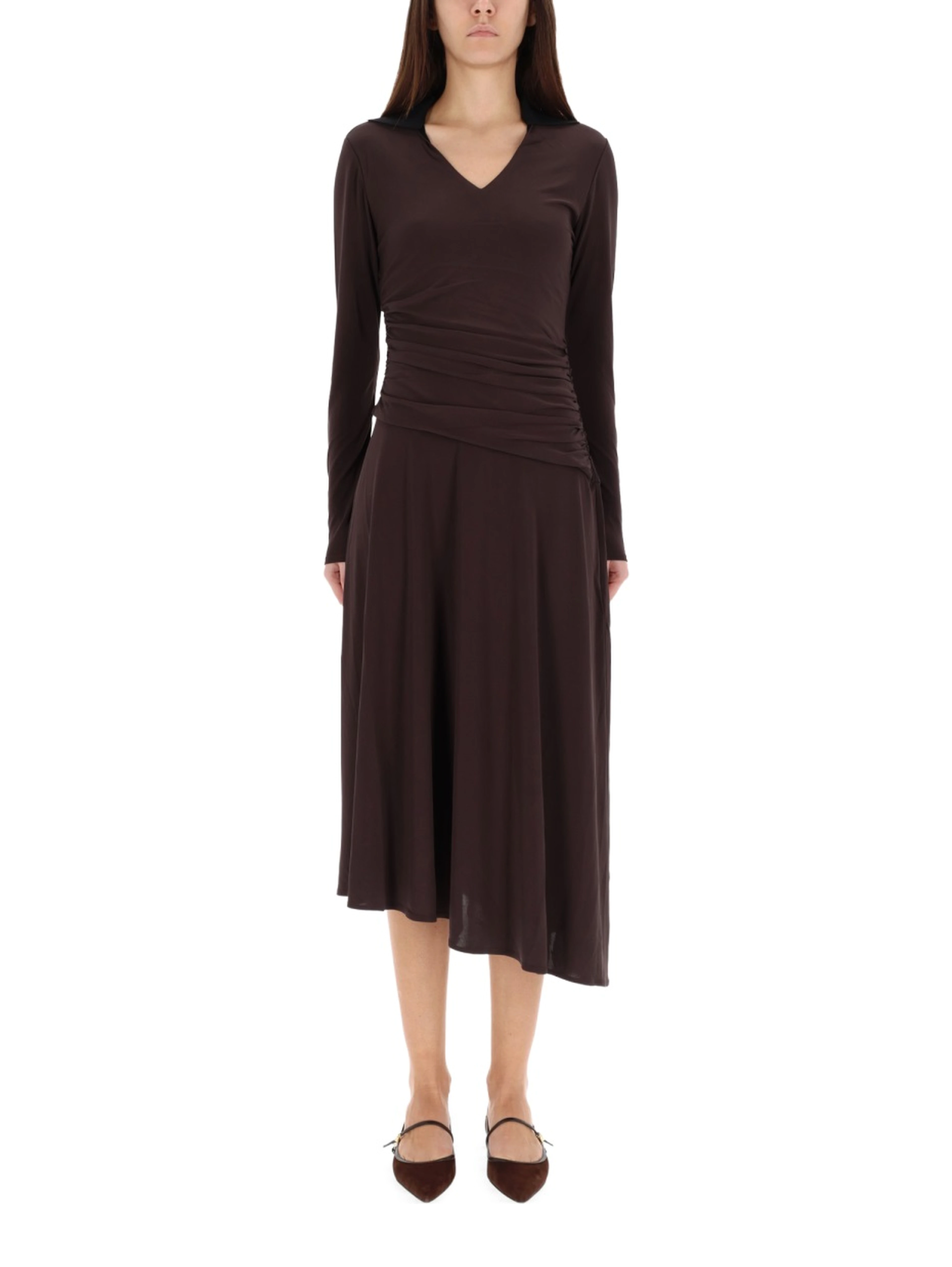 ASYMMETRICAL MIDI DRESS