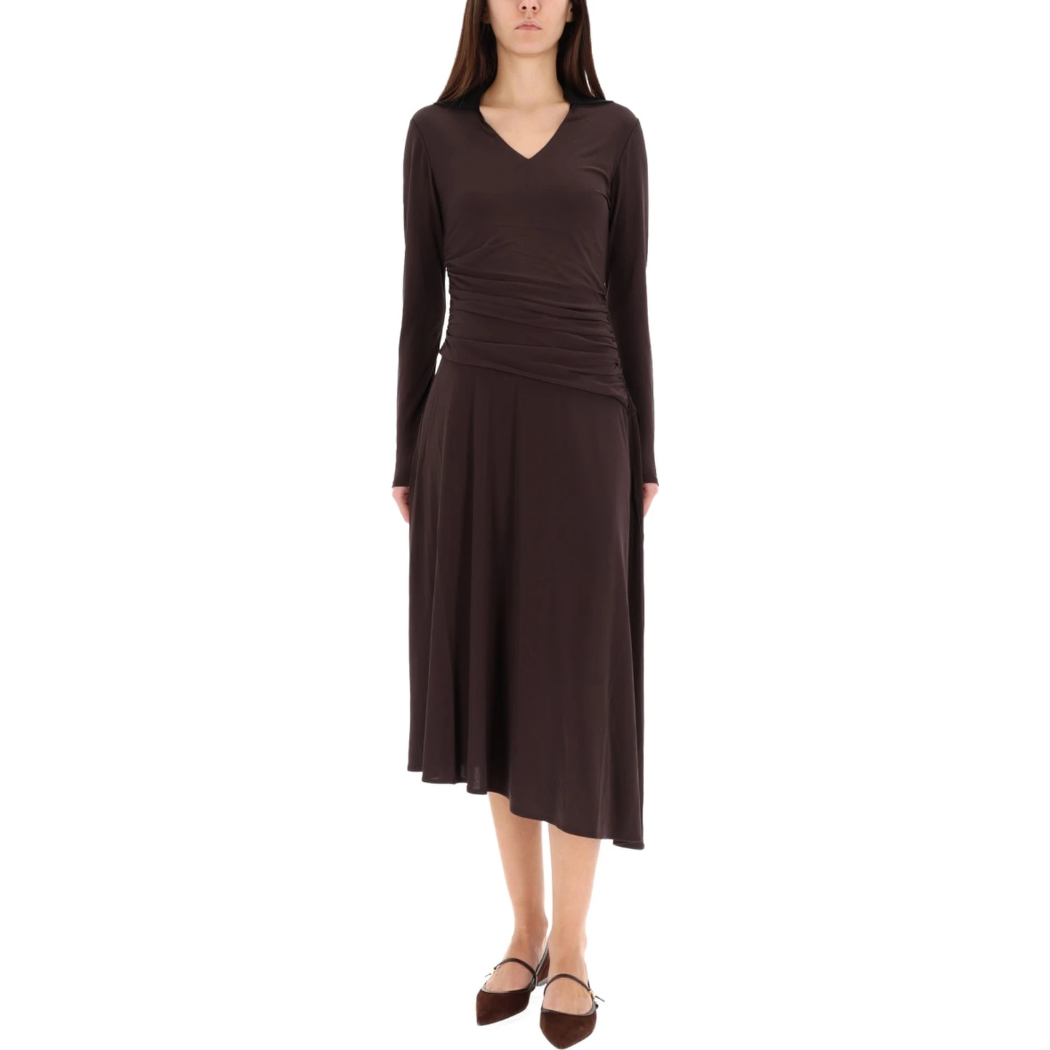 ASYMMETRICAL MIDI DRESS