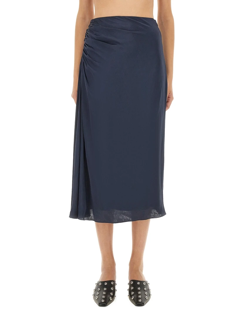 DRAPED MIDI SKIRT