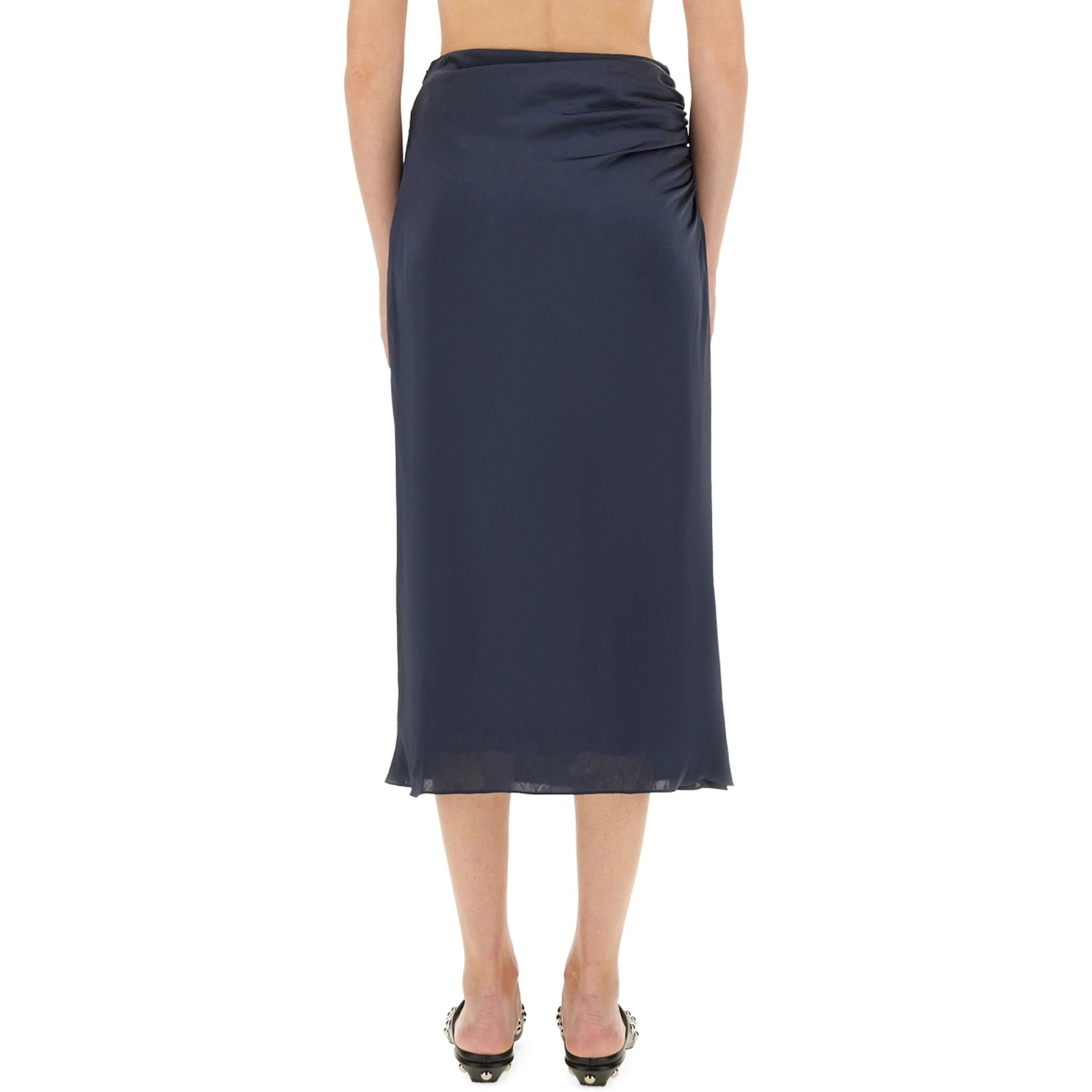 DRAPED MIDI SKIRT