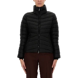 DOWN JACKET WITH KNITTED CUFFS