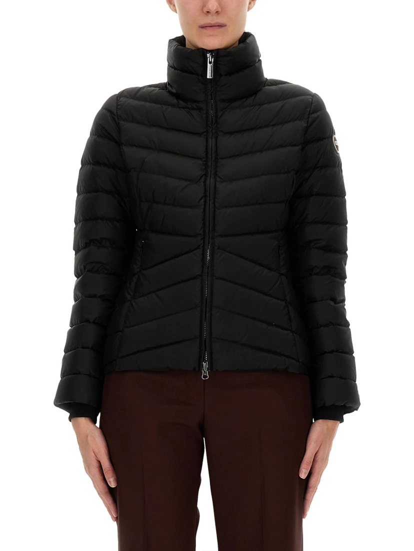 DOWN JACKET WITH KNITTED CUFFS