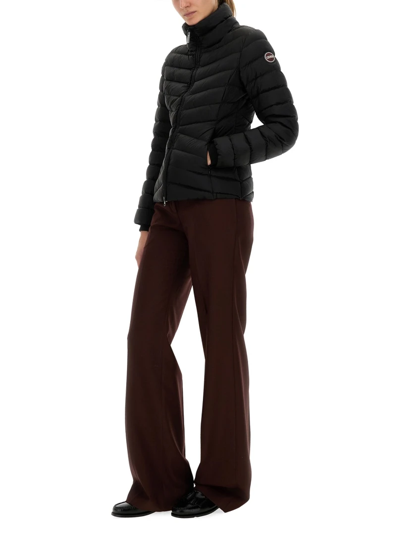 DOWN JACKET WITH KNITTED CUFFS